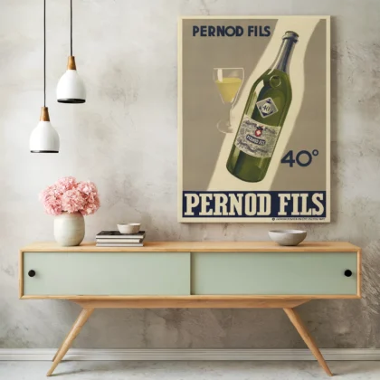 Vintage Alcohol Poster – French Anise Liqueur Wall Art