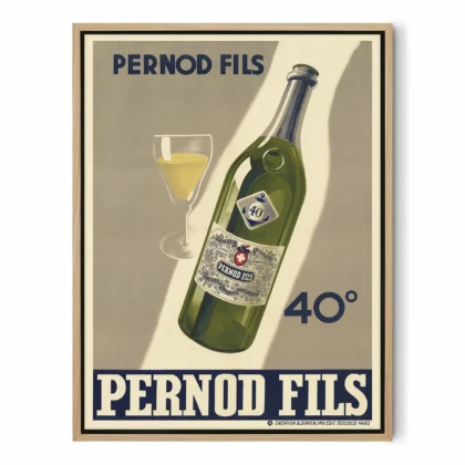Vintage Alcohol Poster – French Anise Liqueur Wall Art