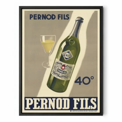 Vintage Alcohol Poster – French Anise Liqueur Wall Art