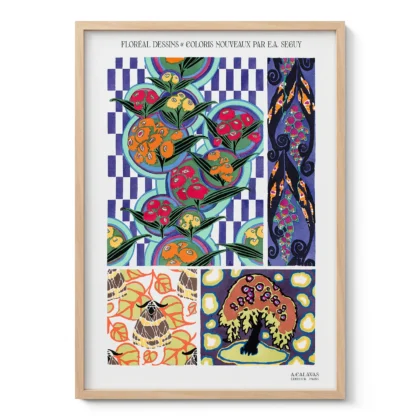 Vintage Art Deco Floral Print by E. A. Seguy