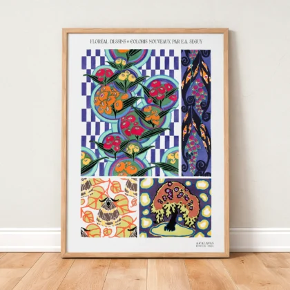 Vintage Art Deco Floral Print by E. A. Seguy