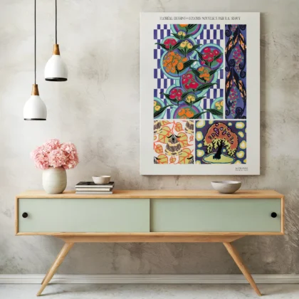 Vintage Art Deco Floral Print by E. A. Seguy