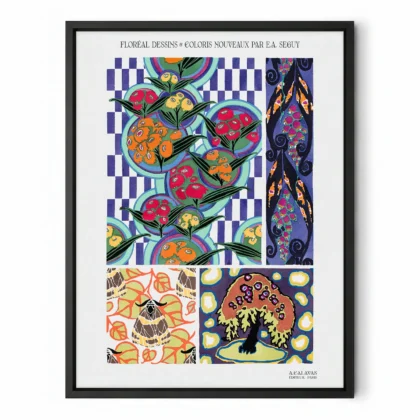 Vintage Art Deco Floral Print by E. A. Seguy