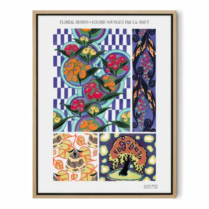 Vintage Art Deco Floral Print by E. A. Seguy