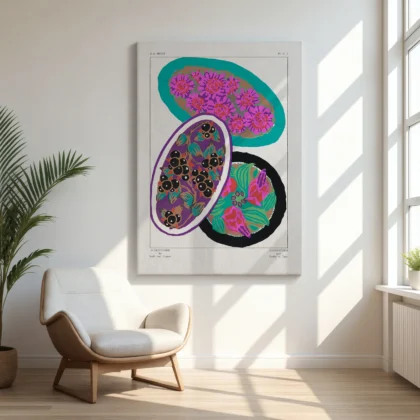 Vintage Art Deco Wall Art – Floral Print by E.A. Seguy