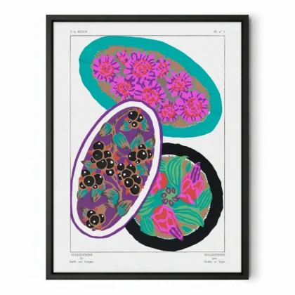 Vintage Art Deco Wall Art – Floral Print by E.A. Seguy