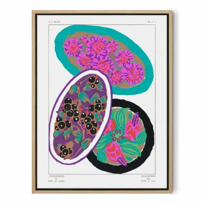 Vintage Art Deco Wall Art – Floral Print by E.A. Seguy