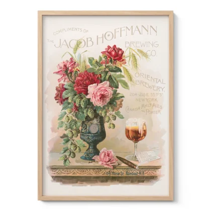 Vintage Beer Poster – Jacob Hoffmann Brewing Co Print