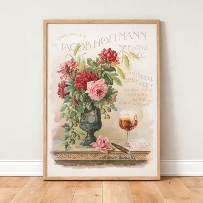 Vintage Beer Poster – Jacob Hoffmann Brewing Co Print