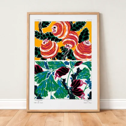 Vintage Botanical Pattern Print by E. A. Seguy