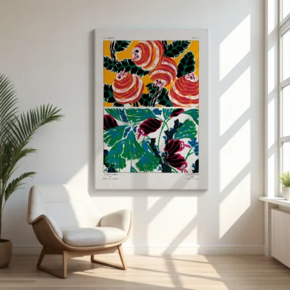 Vintage Botanical Pattern Print by E. A. Seguy
