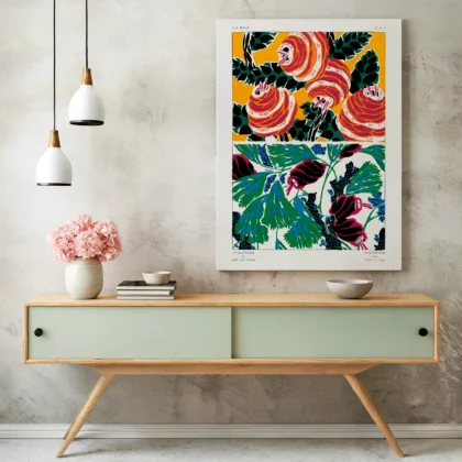 Vintage Botanical Pattern Print by E. A. Seguy
