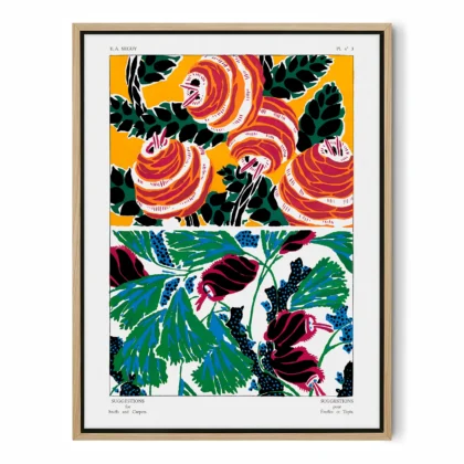 Vintage Botanical Pattern Print by E. A. Seguy