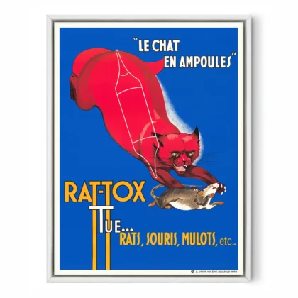 Vintage Cat Poster – French Advertising Wall Art