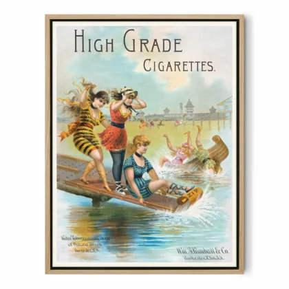 Vintage Cigarette Poster – Victorian Tobacco Advertising Print