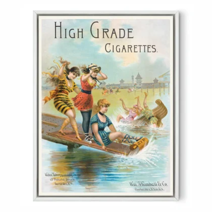 Vintage Cigarette Poster – Victorian Tobacco Advertising Print