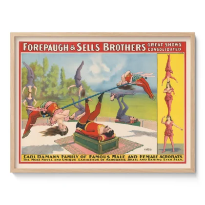 Vintage Circus Poster – Acrobat Wall Art