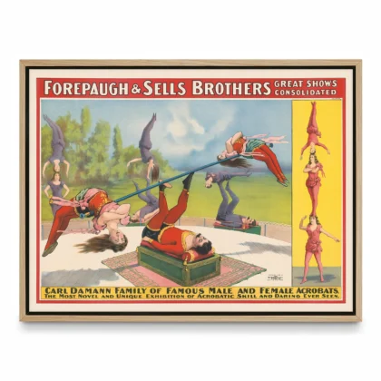 Vintage Circus Poster – Acrobat Wall Art