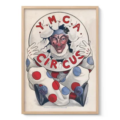 Vintage Clown Poster – Antique Circus Wall Art