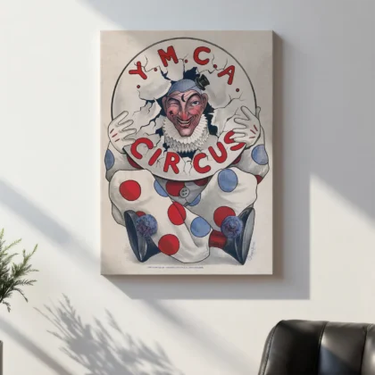 Vintage Clown Poster – Antique Circus Wall Art