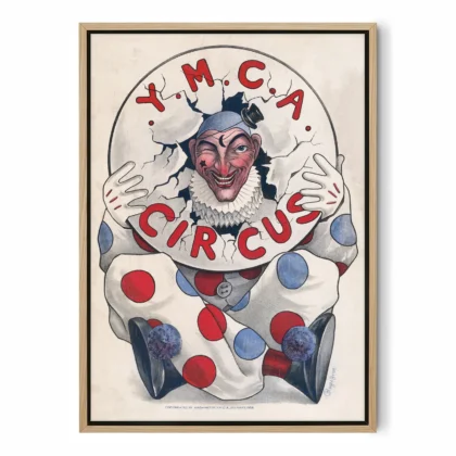 Vintage Clown Poster – Antique Circus Wall Art