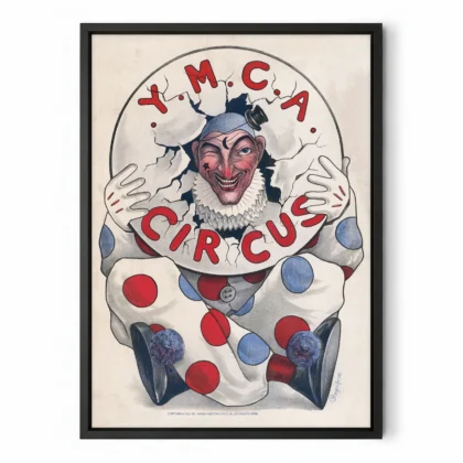 Vintage Clown Poster – Antique Circus Wall Art
