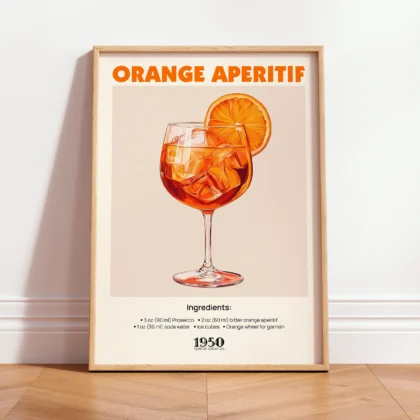 Vintage Cocktail Poster – Italian Aperitif Print