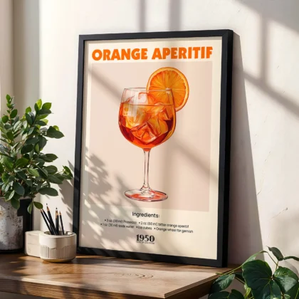 Vintage Cocktail Poster – Italian Aperitif Print