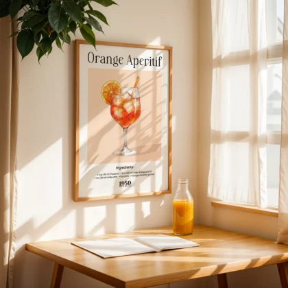 Vintage Cocktail Wall Art – Drink Recipe Poster
