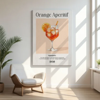 Vintage Cocktail Wall Art – Drink Recipe Poster