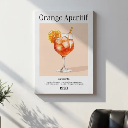 Vintage Cocktail Wall Art – Drink Recipe Poster