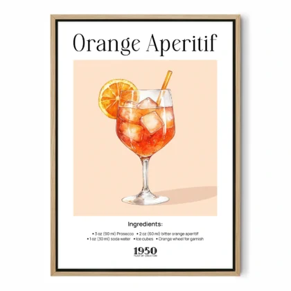 Vintage Cocktail Wall Art – Drink Recipe Poster