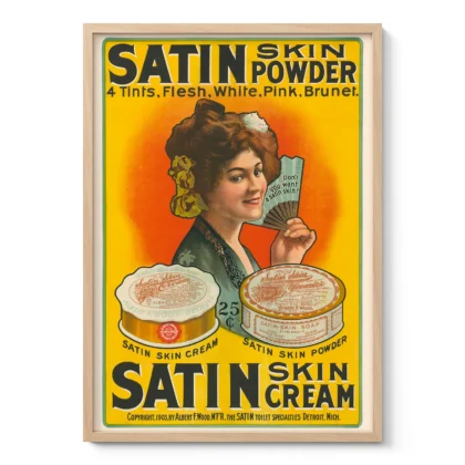 Vintage Cosmetics Poster – Powder Cream Advertising Print