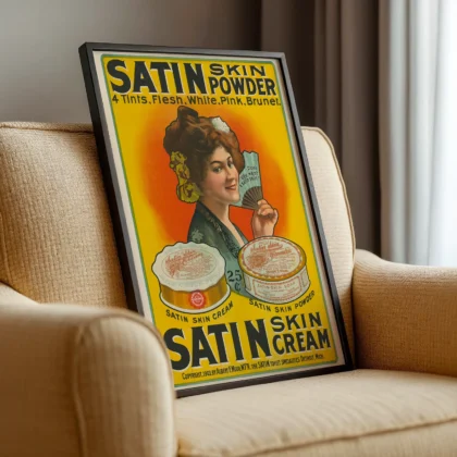 Vintage Cosmetics Poster – Powder Cream Advertising Print