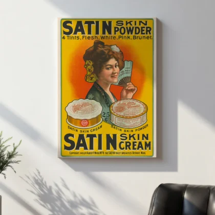Vintage Cosmetics Poster – Powder Cream Advertising Print