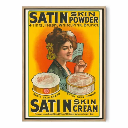 Vintage Cosmetics Poster – Powder Cream Advertising Print