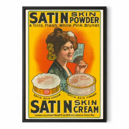 Vintage Cosmetics Poster – Powder Cream Advertising Print