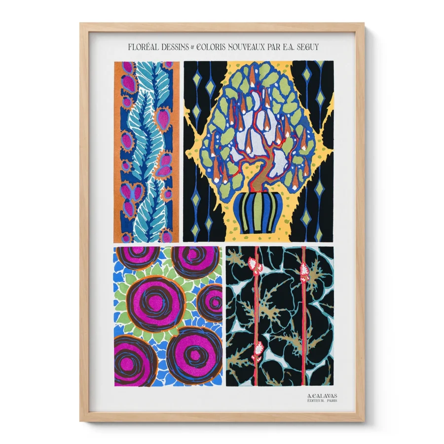 Vintage Decorative Ornament Print by E. A. Seguy