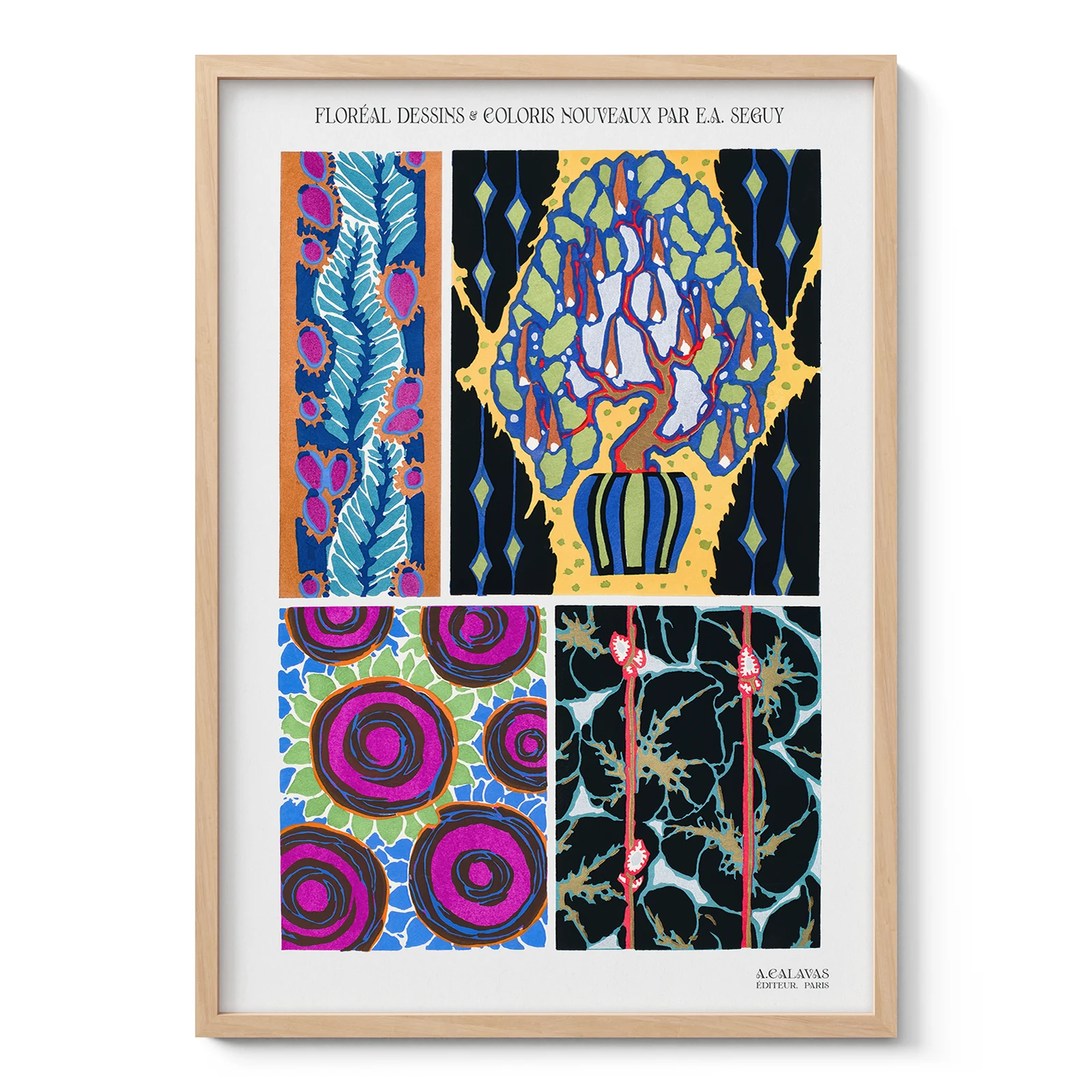 Vintage Decorative Ornament Print by E. A. Seguy