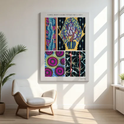 Vintage Decorative Ornament Print by E. A. Seguy