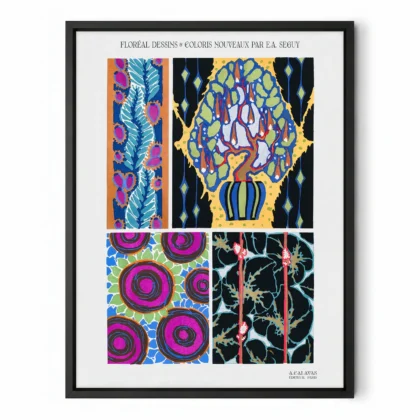 Vintage Decorative Ornament Print by E. A. Seguy