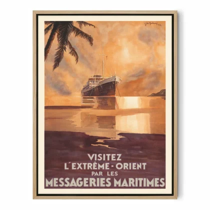 Vintage Far East Travel Poster by Jean des Gachons
