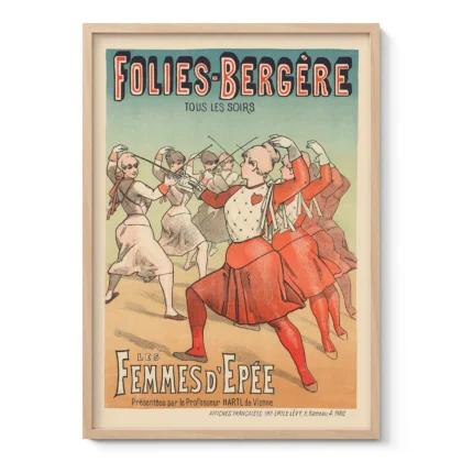 Vintage Folies Bergère Poster – Les Femmes d’Épée