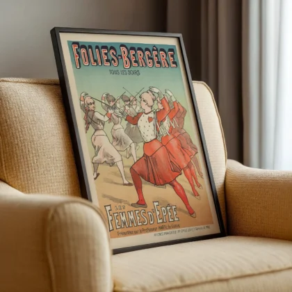 Vintage Folies Bergère Poster – Les Femmes d’Épée