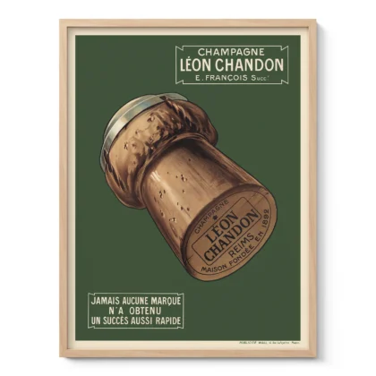 Vintage French Champagne Advertising Poster – Léon Chandon