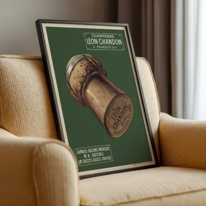 Vintage French Champagne Advertising Poster – Léon Chandon
