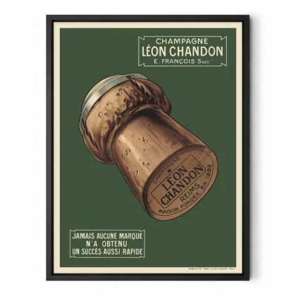Vintage French Champagne Advertising Poster – Léon Chandon