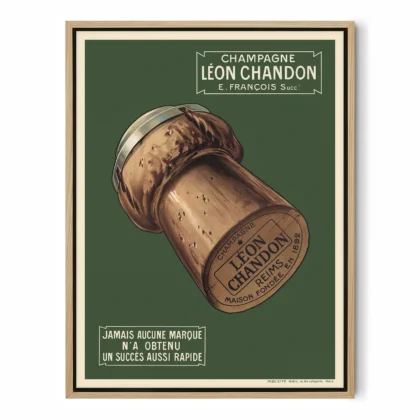 Vintage French Champagne Advertising Poster – Léon Chandon