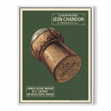 Vintage French Champagne Advertising Poster – Léon Chandon