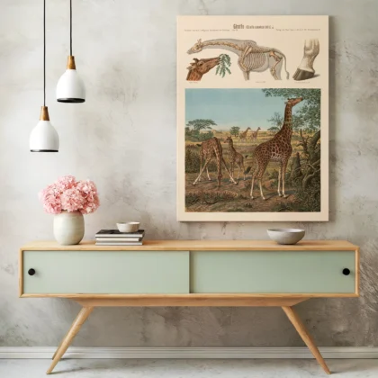 Vintage Giraffe Print – Zoological Wall Art